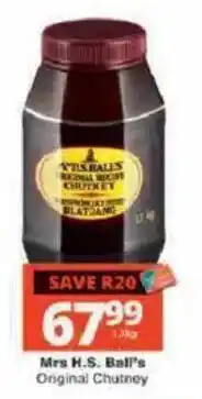Checkers Mrs H.S. Ball's Original Chutney offer