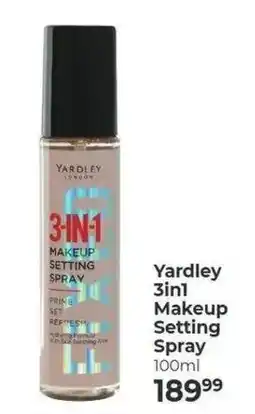 Dis-Chem Yardley 3in1 Makeup Setting Spray offer