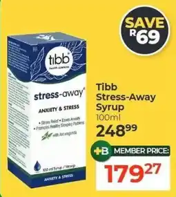 Dis-Chem Tibb Stress-Away Syrup offer