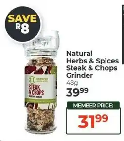 Dis-Chem natural Herbs & Spices Steak & Chops Grinder offer
