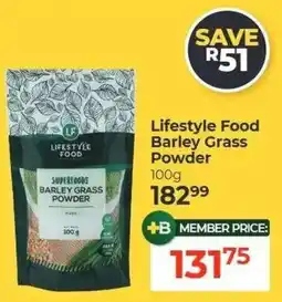 Dis-Chem Lifestyle Food Barley Grass Powder offer