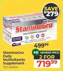 Dis-Chem StaminoGro Daily Multivitamin Supplement offer