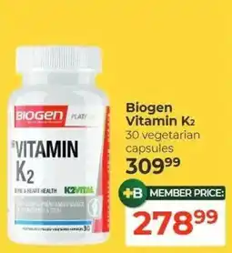 Dis-Chem Biogen Vitamin K2 offer