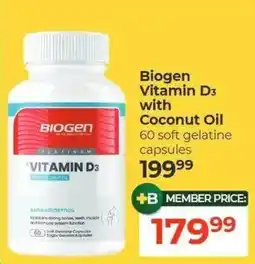 Dis-Chem Biogen Vitamin D3 with Coconut Oil offer