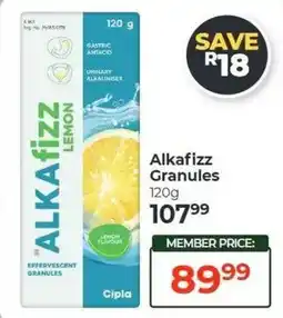 Dis-Chem AlkaFizz Granules offer
