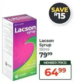 Dis-Chem Lacson syrup offer