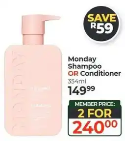 Dis-Chem Monday Shampoo OR Conditioner offer