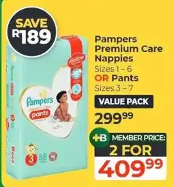 Dis-Chem Pampers Premium Care Nappies offer