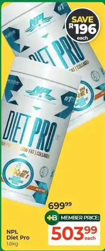 Dis-Chem NPL Diet Pro offer