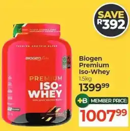Dis-Chem Biogen Premium Iso-Whey offer