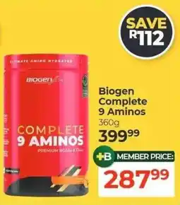 Dis-Chem Biogen Complete 9 Aminos offer