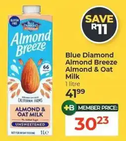 Dis-Chem Blue Diamond Almond Breeze Almond & Oat Milk offer