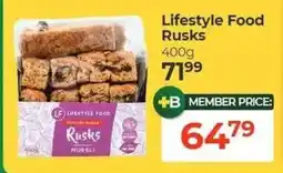 Dis-Chem Lifestyle Food Rusks offer