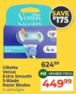 Dis-Chem Gillette Venus Extra Smooth 5-Blade Razor Blades offer