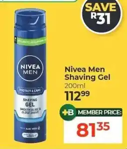 Dis-Chem Nivea Men Shaving Gel offer