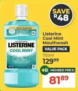 Dis-Chem Listerine Cool Mint Mouthwash offer