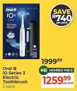 Dis-Chem Oral-B iO Series 3 Electric Toothbrush offer