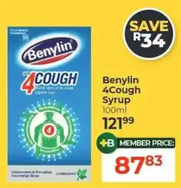 Dis-Chem Benylin 4 Cough Syrup offer
