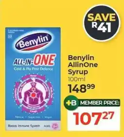 Dis-Chem Benylin AllinOne Syrup offer