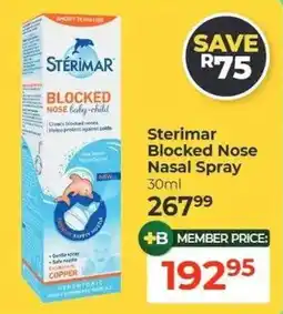 Dis-Chem Sterimar Blocked Nose Nasal Spray offer