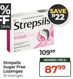 Dis-Chem Strepsils Sugar Free Lozenges offer