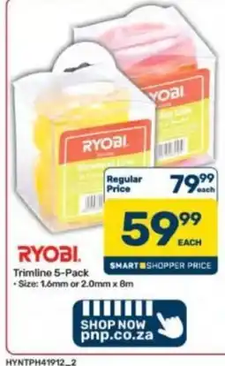 Pick n Pay Hypermarket RYOBI Trimline 5-Pack offer