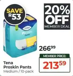 Dis-Chem Tena Proskin Pants offer