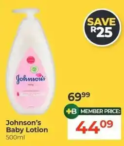 Dis-Chem Johnson's Baby Lotion offer