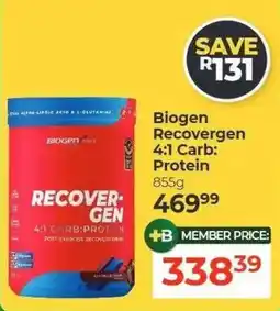 Dis-Chem Biogen Recovergen 4:1 Carb: Protein offer
