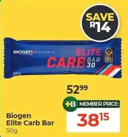 Dis-Chem Biogen Elite Carb Bar offer