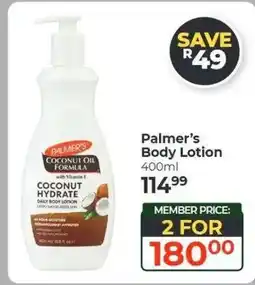 Dis-Chem Palmer's Body Lotion offer