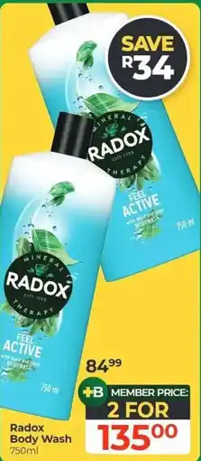 Dis-Chem Radox Body Wash offer