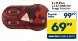 Pick n Pay Hypermarket 16 Plus 2 x 5A Red High Surge Adaptor offer