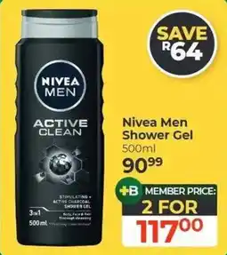 Dis-Chem Nivea Men Active Clean Shower Gel offer