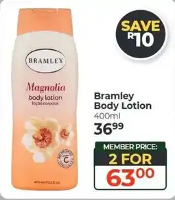 Dis-Chem Bramley Magnolia body lotion offer