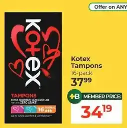 Dis-Chem Kotex Tampons offer