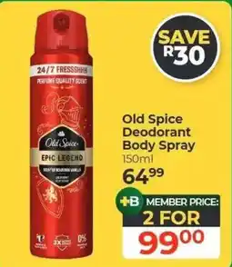 Dis-Chem Old Spice Deodorant Body Spray offer