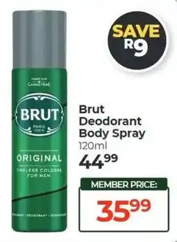 Dis-Chem Brut Deodorant Body Spray offer