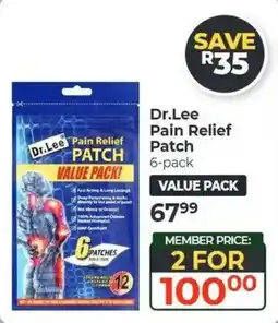 Dis-Chem Dr.Lee Pain Relief Patch offer