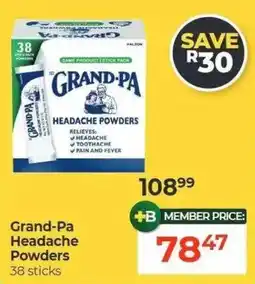 Dis-Chem Grand-Pa Headache Powders offer