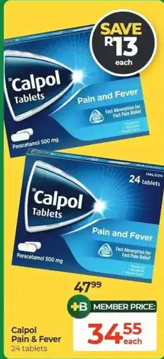 Dis-Chem Calpol Pain & Fever offer