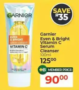 Dis-Chem Garnier Even & Bright Vitamin C Serum Cleanser offer