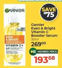 Dis-Chem Garnier Even & Bright Vitamin C+ Booster Serum offer