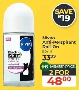 Dis-Chem Nivea Black & White Invisible offer