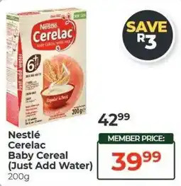 Dis-Chem Nestlé Cerelac Baby Cereal (Just Add Water) offer