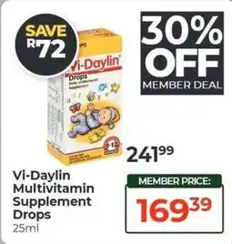 Dis-Chem Vi-Daylin Multivitamin Supplement Drops offer