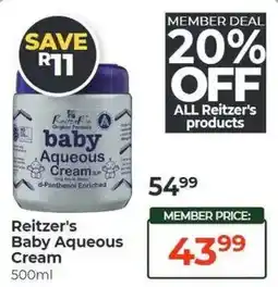 Dis-Chem Reitzer's Baby Aqueous Cream offer