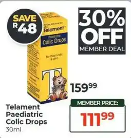 Dis-Chem Telament Paediatric Colic Drops offer