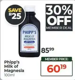 Dis-Chem Phipp's Milk of Magnesia offer