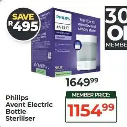 Dis-Chem Philips Avent Electric Bottle Steriliser offer